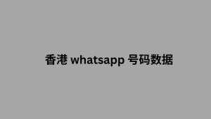 香港 whatsapp 号码数据 